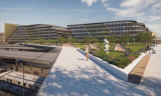 Vizualizace plánované p�estavby Masarykova nádra�í a jeho okolí. Nová podoba...