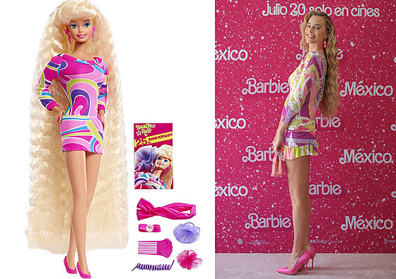 V Mexiku se Robbie objevila s dlouhými vlasy po vzoru Barbie z roku 1992. Ta je...