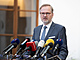 Premir Petr Fiala vystoupil na tiskov konferenci k vvoji inflace, 13....