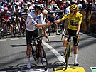 Nejvtí osobnosti pelotonu Tour de France. Slovinec Tadej Pogaar (UAE) a Dán...