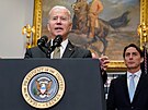 Prezident Joe Biden hovoí v Bílém dom o uvolnní strategických zásob americké...