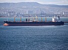 Ruský ropný tanker kotvící v Novorossijsku (11. íjna 2022)