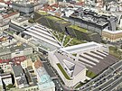 Vizualizace pl�novan� p�estavby Masarykova n�dra�� a jeho okol�. Nov� podoba...
