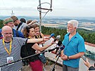 Na rozhledn na vrcholu Kleti odpovídal prezident Petr Pavel na dotazy...