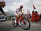 Gilio Ciccone z Treku bhem estnácté etapy Tour de France.