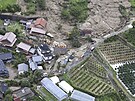 Záplavy a sesuvy pdy v Japonsku zpsobené pívalovými deti (10. ervence 2023)
