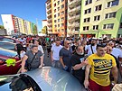 Demonstrace v Krupce na Teplicku (18. ervence 2023)