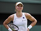 Beatriz Haddadová Maiaová breí kvli skrei v osmifinále Wimbledonu.