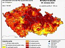Intenzita sucha minulý týden (13. ervence 2023)