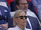 Martina Navrátilová sleduje zápasy letoního Wimbledonu pímo v hlediti.