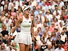 Markéta Vondrouová po nepovedeném úderu ve finále Wimbledonu