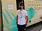 Roman Kreuziger ped autobusem týmu Bahrain-Victorious