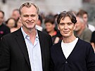 Christopher Nolan a Cillian Murphy na londýnské premiée snímku Oppenheimer...