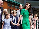 Princezna Charlotte, princ George, princ William a princezna Kate na finále...