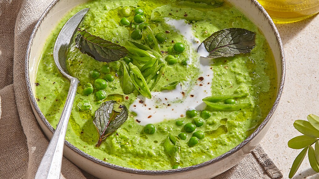 Hrákovo-mátová polévka