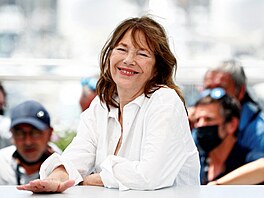 Hereka a zpvaka Jane Birkinová na filmovém festivalu v Cannes. (8. ervence...