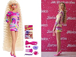 V Mexiku se Robbie objevila s dlouhými vlasy po vzoru Barbie z roku 1992. Ta je...