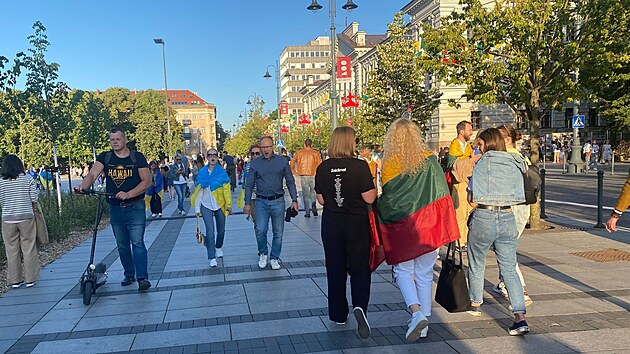 Ulice Vilniusu v Litvě, kde v současné době probíhá summit NATO (11. července 2023)