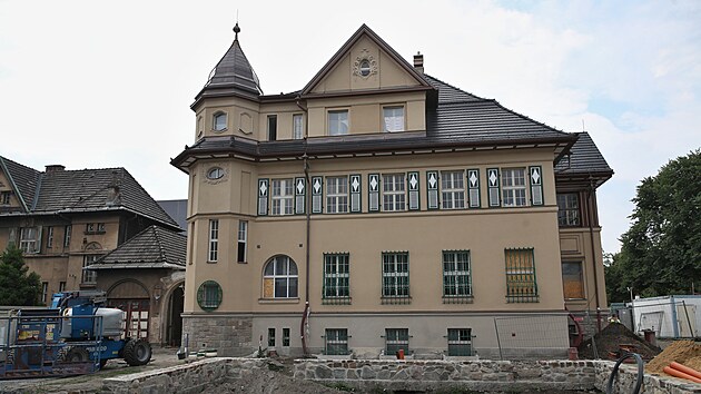 Opravy v Grossmanov vile v Ostrav pokrauj. (17. ervence 2023)