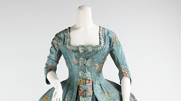 Originln robe à la franaise z 60. nebo 70. let 18. stolet.