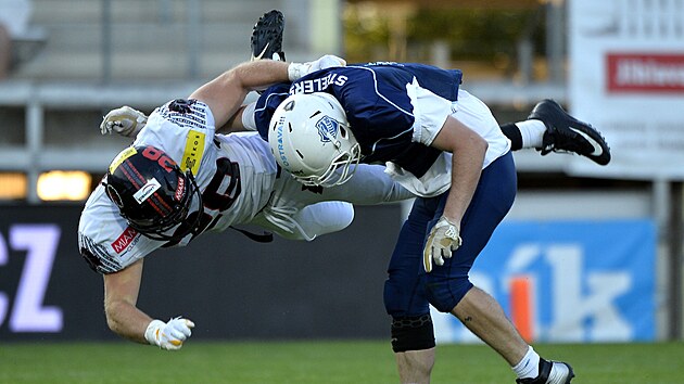 Momentka z Czech Bowlu XXX mezi Vyso�ina Gladiators a Ostrava Steelers