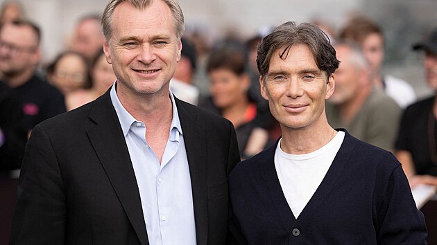 Christopher Nolan a Cillian Murphy na londnsk premie snmku Oppenheimer (13. ervence 2023)