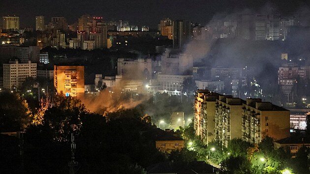 Rusko tet noc za sebou toilo bezpilotnmi letouny na Kyjev. (13. ervence 2023)