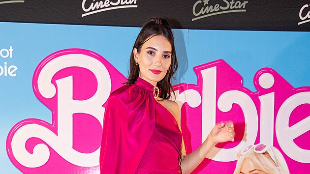 Krist�na Schickov� na predpremi��e filmu Barbie (Praha, 18. �ervence 2023)