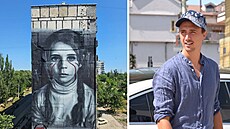 italský umělec Ciro Cerullo známý pod přezdívkou Jorit v Rusy okupovaném...