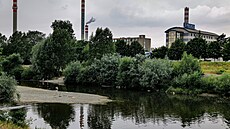 Sníená hladina eky Bevy v Perov.