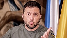 Ukrajinský prezident Volodymyr Zelenskyj na návštěvě Česka. (6. července 2023)