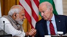 Indický premiér Naréndra Módí se pi návtv Washingtonu setkal s prezidentem...