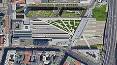 Vizualizace plánované pestavby Masarykova nádraí a jeho okolí. Nová podoba...