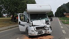 Hromadná nehoda na okraji Kostelce nad Orlicí na Rychnovsku (12. 7. 2023)