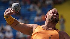 Koula� Tomá� Stan�k na mítinku Diamantové ligy v polském Chorzów�.