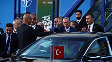 Turecký prezident Recep Tayyip Erdogan po schzce se védským premiérem Ulfem...