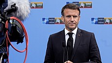 Francouzský prezident Emmanuel Macron na summitu NATO ve Vilniusu (11. ervence...