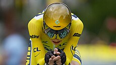 Jonas Vingegaard bhem estnácté etapy Tour de France.