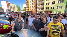Demonstrace v Krupce na Teplicku (18. července 2023)
