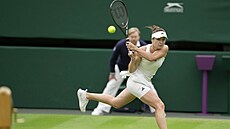 Elina Svitolinová v semifinálovém utkání Wimbledonu.