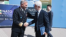 Prezident Petr Pavel přiletěl do Vilniusu na summit NATO. (11. července 2023)
