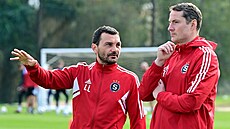 Brian Priske (vpravo) je hlavním trenérem Sparty, Lubo� Lou�ka jeho asistentem