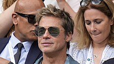 Brad Pitt na finále muské dvouhry ve Wimbledonu (Londýn, 16. ervence 2023)