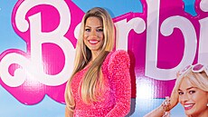 Eva Hecko Perkausová na pedpremiée filmu Barbie (Praha, 18. ervence 2023)