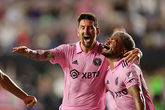 Radost Lionela Messiho po první brance v MLS.