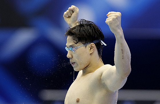 ínský plavec chin Chaj-jang na mistrovství svta ve Fukuoce
