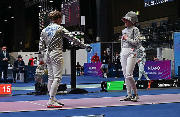 Ukrajinská šermířka Charlanová prolomila tabu, nastoupila proti Rusce