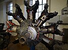 Motor BMW 132 z letounu Ju 52. Expozice leteckých motor ze sbírek Vojenského...