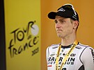 Dojatý slovinský cyklista Matej Mohori� po vít�zství v 19. etap� Tour de France