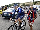Francouzský cyklista Thibaut Pinot (FDJ) v cíli dvacáté etapy Tour de France